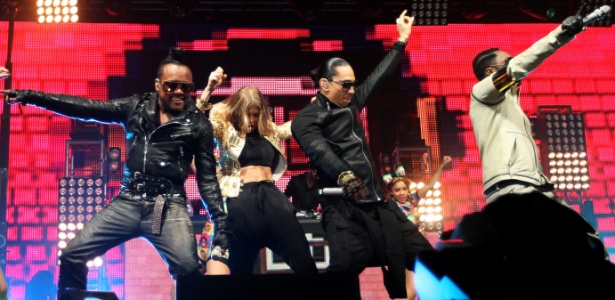 Os integrantes do Black Eyed Peas em festival em Londres, Inglaterra (14/05/2011) - Getty Images