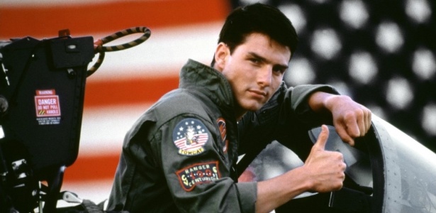Imagem do filme "Top Gun - Ases Indomáveis", de 1986, com Tom Cruise, Kelly McGillis e Val Kilmer, entre outros - Divulgação
