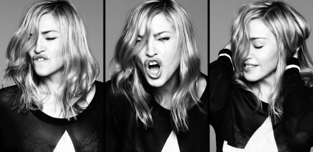 Madonna em imagem de divulgação do single "Give me All Your Luvin" (2012)