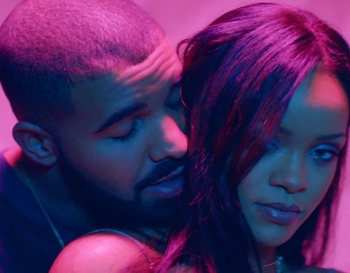 Rihanna e Drake no clipe da música 